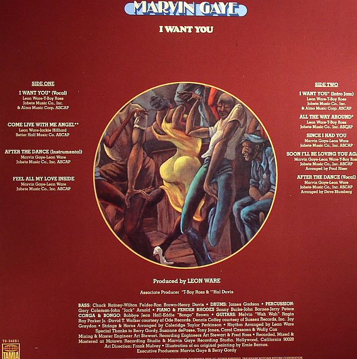 Marvin Gaye I Want You : LP Back.